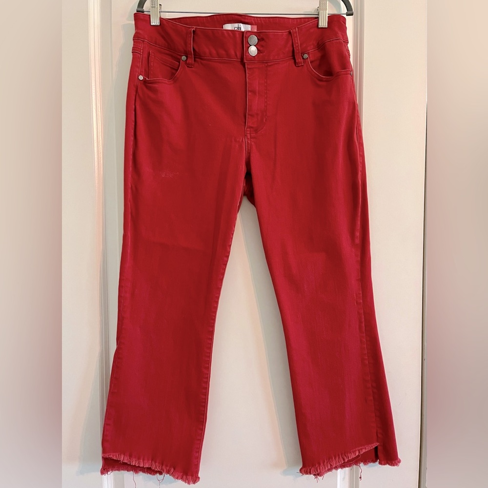 Cabi Faded Red Women's Cropped Jeans